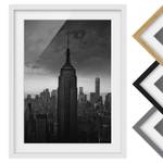 Tableau déco New York Rockefeller  II Partiellement en pin massif - Blanc - 30 x 40 cm