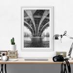 Tableau déco Under The Iron Bridge II Partiellement en pin massif - Blanc - 50 x 70 cm