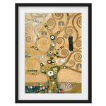 Impression d’art l’arbre de vie I Pin massif - Noir - 40 x 55 cm