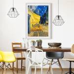 Impression art terrasse café d’Arles II Partiellement en pin massif - Blanc - 40 x 55 cm