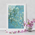 Impression d’art fleurs d’amandier II Partiellement en pin massif - Blanc - 40 x 55 cm