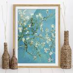 Impression d’art fleurs d’amandier IV Partiellement en chêne massif - Chêne - 70 x 100 cm