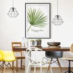 Impression aquarelle Trachycarpus I Pin massif - Noir - 30 x 40 cm