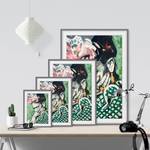Impression d’art Collage No.3 III Partiellement en pin massif - Gris - 50 x 70 cm