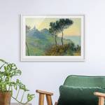 Impression d’art Varengeville II Partiellement en pin massif - Blanc - 100 x 70 cm