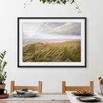 Impression d’art rêve de dunes I Pin massif - Noir - 100 x 70 cm