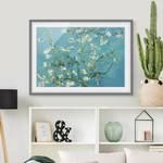 Impression d’art fleurs d’amandier VII Partiellement en pin massif - Gris - 40 x 30 cm