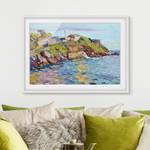 Impression d’art la baie de Rapallo II Partiellement en pin massif - Blanc - 55 x 40 cm