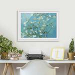 Impression d’art fleurs d’amandier VI Partiellement en pin massif - Blanc - 100 x 70 cm
