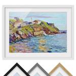 Impression d’art la baie de Rapallo II Partiellement en pin massif - Blanc - 100 x 70 cm