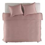 Parure de lit en coton renforcé Bamboo Bambou / Satin - Vieux rose - Rose vieilli - 220 x 240 cm