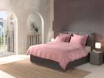 Parure de lit en coton renforcé Bamboo Bambou / Satin - Vieux rose - Rose vieilli - 220 x 240 cm
