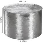 Couchtisch Alzenau Aluminium - Silber - Silber