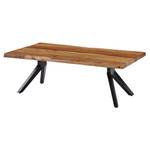 Table basse Klandorf Acacia massif / Acier inoxydable - Marron / Noir