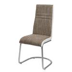 Chaises cantilever Fenja (lot de 4) Marron / Blanc