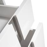 Chiffonnier aus weißem verchromtem Stahl Weiß - Holzwerkstoff - Metall - 60 x 120 x 45 cm