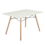 TABLE A MANGER SCANDINAVE BLANCHE Blanc - Bois manufacturé - 70 x 72 x 110 cm