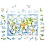 Wanddeko 100 Weltkarte St眉cke Holzpuzzle