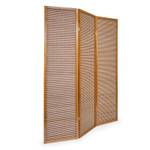 Paravent 3 parties motif bambou 381 Marron - En partie en bois massif - 132 x 175 x 2 cm