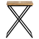 Table d'appoint 48x35x63cm noir Noir - Marron - Métal - Bois massif - 35 x 63 x 48 cm