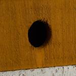 Nichoir oiseau déco en bois Marron - Blanc - Bois manufacturé - 18 x 27 x 12 cm