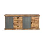 Buffet Tabuk Marron - Bois massif - 205 x 85 x 40 cm