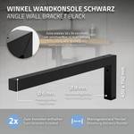 Wandkonsole 2er Set L-Form 450x150mm Schwarz