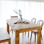 Porte-bougies décoration de de table Noir - Marron - Blanc - Bois manufacturé - Fibres naturelles - Cire - 51 x 9 x 17 cm