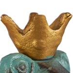 2 x Gartenfigur Froschkönig S Gold - Grün - Metall - 10 x 7 x 5 cm