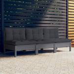 3-Sitzer-Gartensofa Grau