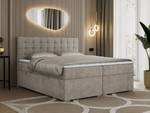 Boxspringbett SUSAN Breite: 160 cm - H4 - Textil