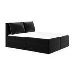 Boxspringbett Doppelbett Pinet Schwarz - Breite: 140 cm