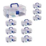 10 x Transparente Plastikbox blau Blau - Durchscheinend