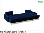 Ecksofa Scando U-Form Blau