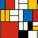 Papier peint, illustration mondrian Papier - 156 x 270 x 1 cm