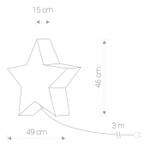 Stehlampe STAR Weiß - Kunststoff - Textil - 15 x 46 x 49 cm