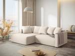 Schlaf-Ecksofa mit Box ELIE 4 Sitzplätze Beige