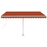 Auvent rétractable 3006546-2 Marron - Orange - Métal - 300 x 300 x 450 cm