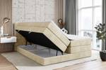 Boxspringbett ARDENI KING Ecru - Breite: 140 cm