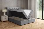 Boxspringbett ROMI Grau - Breite: 120 cm - H4