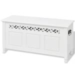 Bancs 242646 Blanc - Bois manufacturé - 32 x 51 x 96 cm