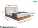 Boxspringbett Lofty 4 Creme - Breite: 169 cm - H3