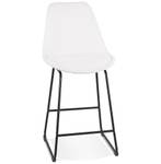 Tabouret De Bar ALICE Blanc - Métal - 48 x 109 x 55 cm