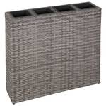 Garten-Hochbeet 299450-1 Grau - Kunststoff - Rattan - 22 x 76 x 79 cm