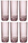 Highball-Glas America 20's 6er Set Pink - Naturfaser - 2 x 17 x 8 cm