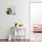 Weißer Wandspiegel mit Ablage Weiß - Holzwerkstoff - Glas - 40 x 43 x 13 cm