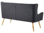 2-Sitzer Sofa SKIBBY Schwarz - Eiche Hell