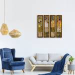 Leinwandbild Gemälde von Klimt Textil - 2 x 100 x 100 cm