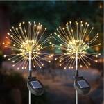 2 Solarbeacons 2x FIREWORKS SPIKE Silber - Kunststoff - 52 x 97 x 52 cm