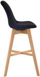 Tabouret de bar Cannes Lot de 2 Noir